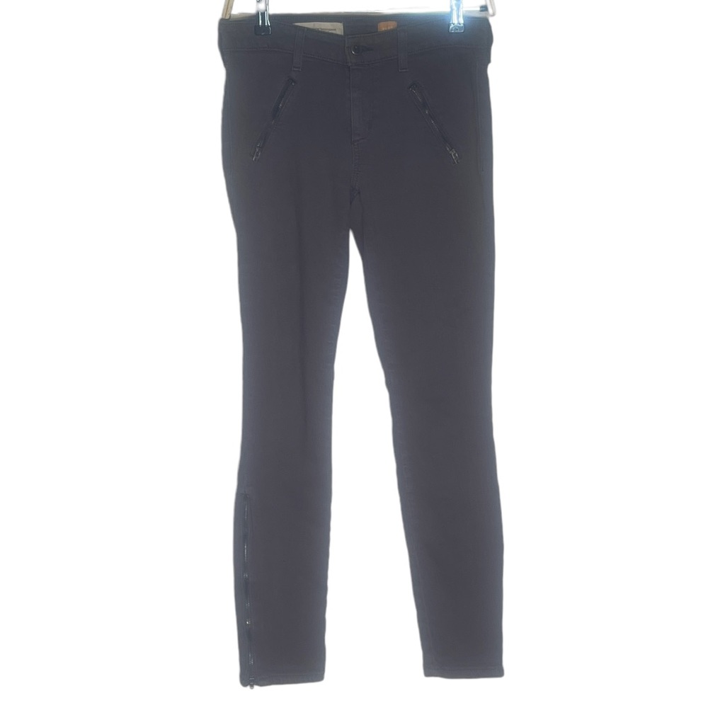 Pilcro & The Letterpress Straight Leg Zipper Ankle Size 27 Gray Jeans